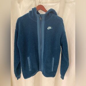 Nike Boy's NSW Club Fleece Winterized Full Zip Blue Size XL